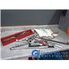 Image 1 : Tools in Metal Tray and Work Gloves