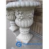 Image 2 : **(2) Heavy Concrete Flower Planters - BID PRICE PER PLANTER, TIMES 2