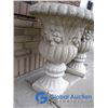Image 4 : **(2) Heavy Concrete Flower Planters - BID PRICE PER PLANTER, TIMES 2