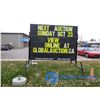 Image 1 : **8' x 6' Changable Roadside Letter Sign w/Letter Kit