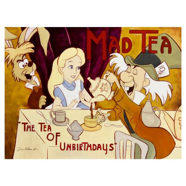 Tricia Buchanan-Benson, "Mad Tea Party" Limited Edition on Canvas from Disney Fine Art, Numbered and