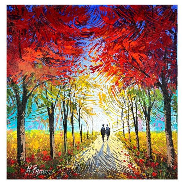 Mark Braver Hand Signed Original Painting on Canvas with Letter of Authenticity.