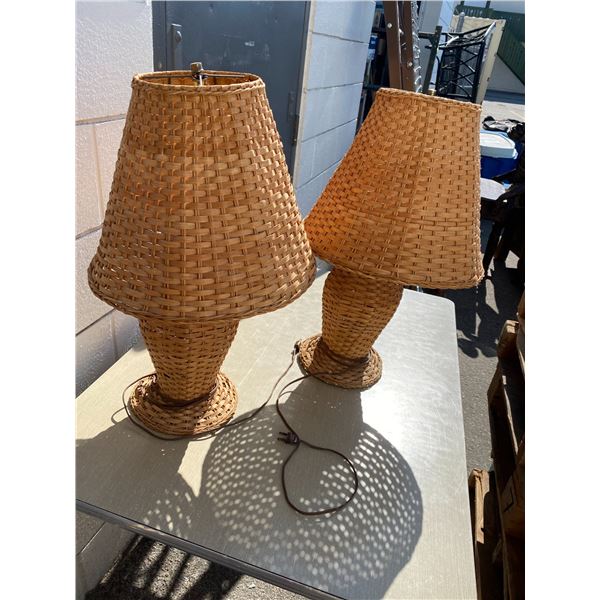 Wicker lamps