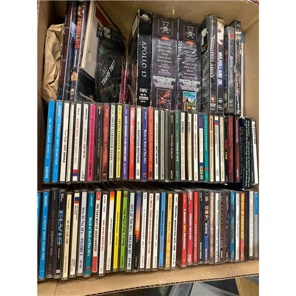 Cds and dvds  and vhs