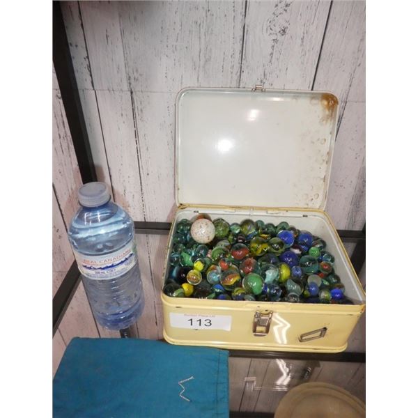 tin of marbles