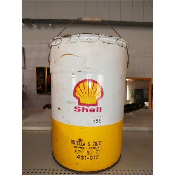Antique 5 gallon Shell can