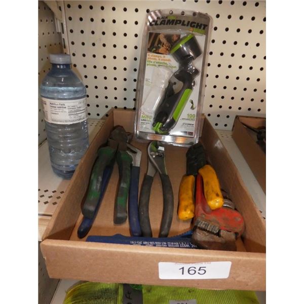 clamplight and pliers