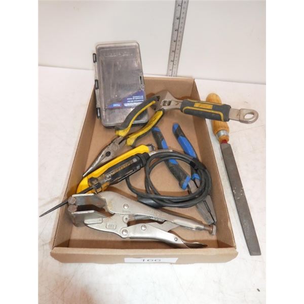 misc tools (pliers, file, wrench, knife, etc)