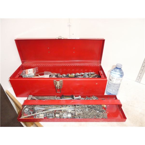 metal tool box & misc tools
