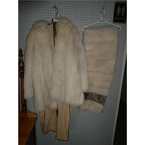 fur coat and scarf/stole