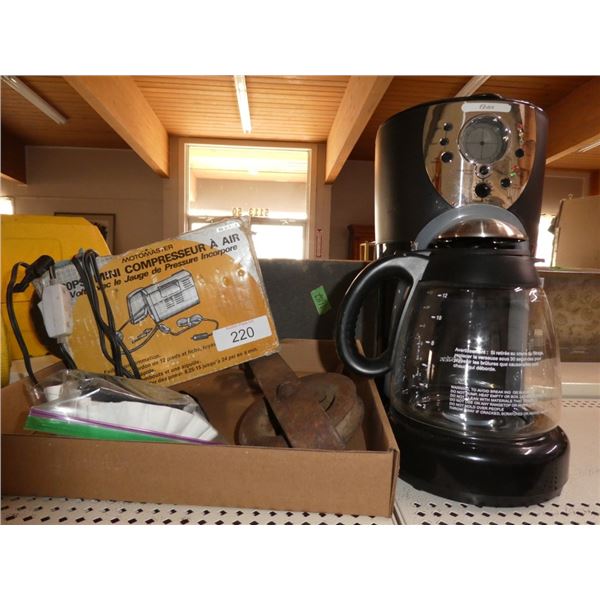 Oster coffee pot, 160psi mini air compressor