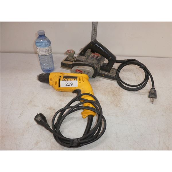 Dewalt 3//8" VSR drill & Skil 3 1/4" plane