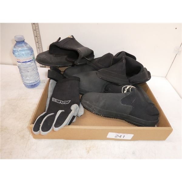 neoprene boots (XS & M) & gloves (L)