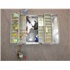 Image 2 : metal tacklebox (& contents) & fishing rod w/ reel