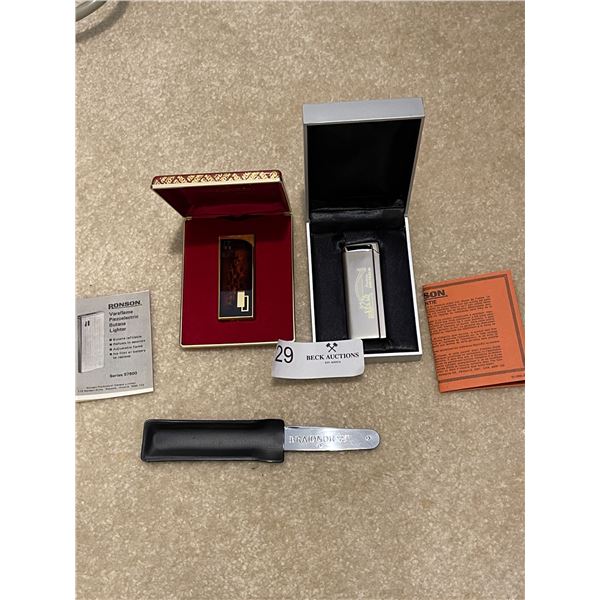 Ronson Quartz Lighter New Pocket Knife & Lighter