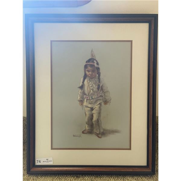 Indian / First Nations Girl Art 19.5 x 24.5