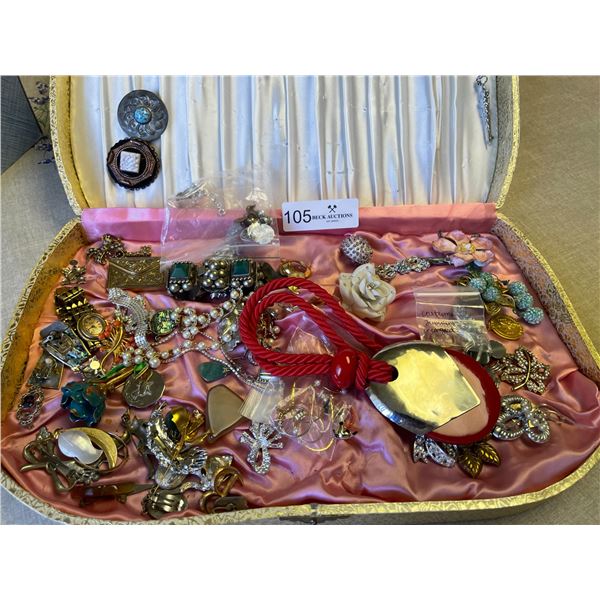 Assortment of Costume Jewelry, Pins, Bracelets, Rings & More!