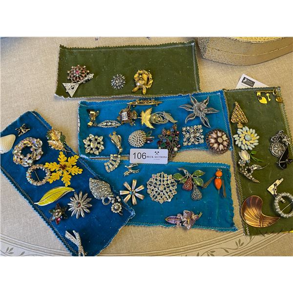 Assortment of Vintage Brooches