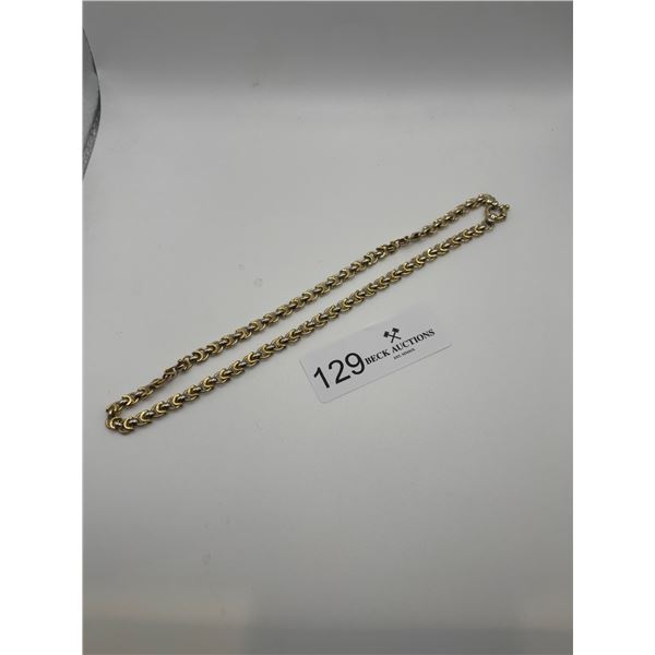 18K White And Yellow Gold Chain 18" Stamped 750 15.8g