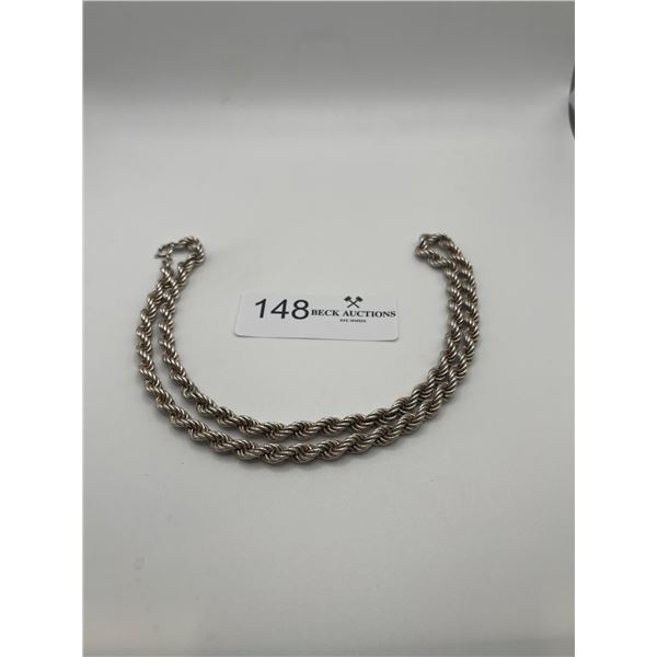 Sterling Silver Roap Chain 38g 22"