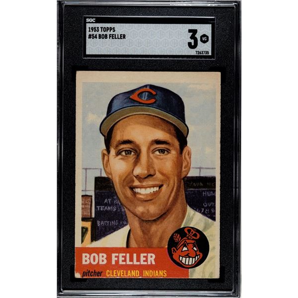 1953 Topps #54 Bob Feller (SGC 3)