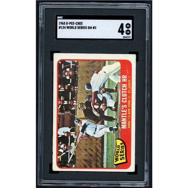 1965 O-Pee-Chee #134 Mantle's Clutch HR (SGC 4)