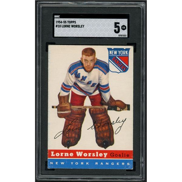 1954-55 Topps #10 Gump Worsley (SGC 5)