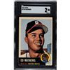 Image 1 : 1953 Topps #37 Eddie Mathews (SGC 2)