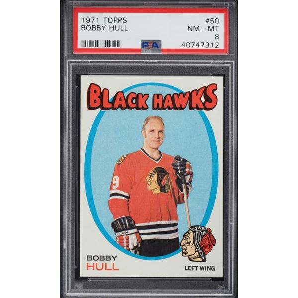 1971-72 Topps #50 Bobby Hull (PSA 8)