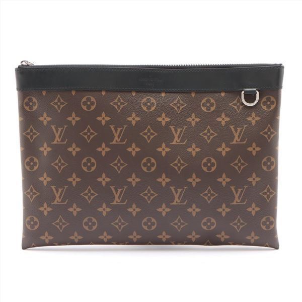 Louis Vuitton Brown Monogram Macassar Canvas Leather Discovery Clutch