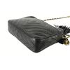 Image 3 : Chanel Black Chevron Quilted Lambskin Leather Camera Fringe Crossbody Bag