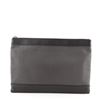 Image 2 : Balenciaga Navy Zip Pouch Leather Medium Black, Gray