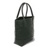 Image 2 : Bottega Veneta Green Leather Intrecciato Weave Open Tote Bag