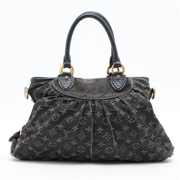 Louis Vuitton Black Monogram Denim Neo Cabby MM Shoulder Bag