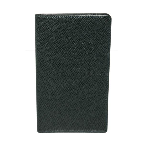 Louis Vuitton Black Leather European Checkbook Wallet