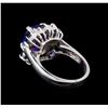 Image 3 : 3.65 ctw Tanzanite, Sapphire and Diamond Ring - 14KT White Gold