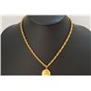 Image 1 : Chanel Vintage Gold-tone Metal 31 Rue Cambon Medallion on Long Double Link Chain
