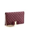 Image 2 : Salvatore Ferragamo Miss Vara Wallet on Chain Quilted Leather Red