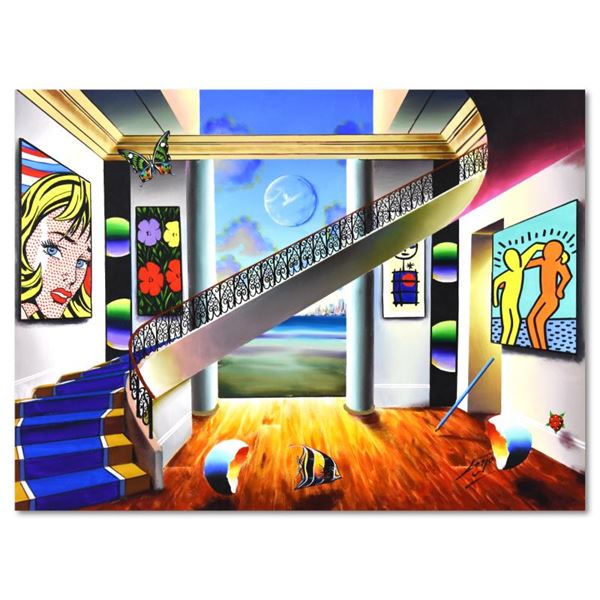 Lichtenstein Lady with Haring Buddies by Ferjo Original