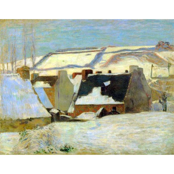 Paul Gauguin - Breton Village in Snow