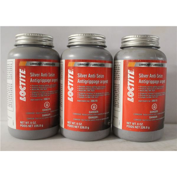 3 BOTTLES OF LOCTITE SILVER ANTI-SEIZE