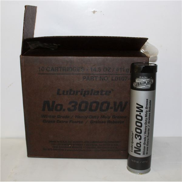 BOX OF LUBRIPLATE NO. 3000-W MOLY GREASE