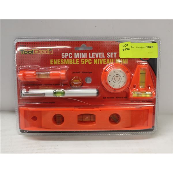 NEW TOOLDEAL 5PC MINI LEVEL SET