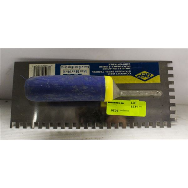 NEW QEP COMFORT GRIP STAINLESS STEEL TROWEL