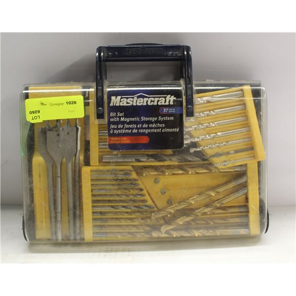 MASTERCRAFT BIT SET WITH MAGNETIC STORAGE SYSTEM