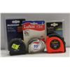 Image 1 : NEW LOT OF 3 ASSORTED TAPE MEASURES