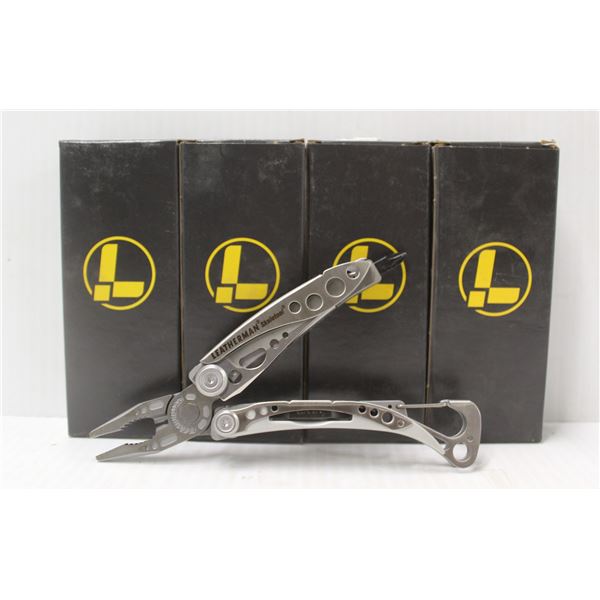 LOT OF 4 LEATHERMAN SKELETOOL STAINLESS STEEL