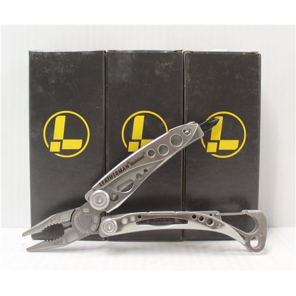 LOT OF 3 LEATHERMAN SKELETOOL STAINLESS STEEL