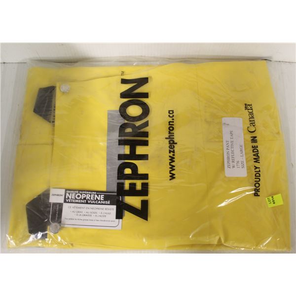 ZEPHRON PANT W/REFLECTIVE TAPE SIZE L