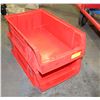 LOT OF 2 RED 20" X 12" X 6" PARTS ORGANIZER BINS